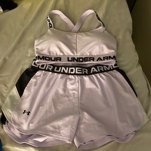 Purple Bra and Shorts Under Armour